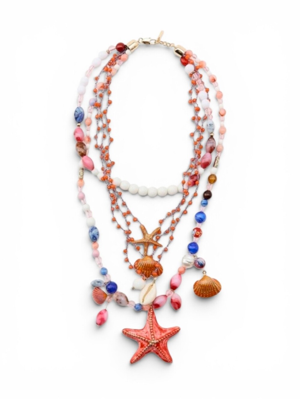 ZARA Marine Charm Bead Necklace